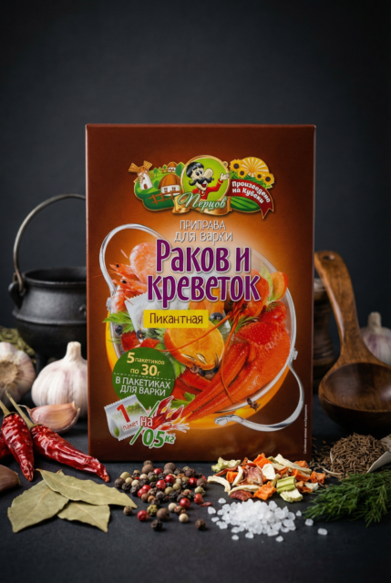 Приправа. ПИКАНТНАЯ для раков и креветок 5*30 гр